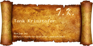 Tenk Krisztofer névjegykártya